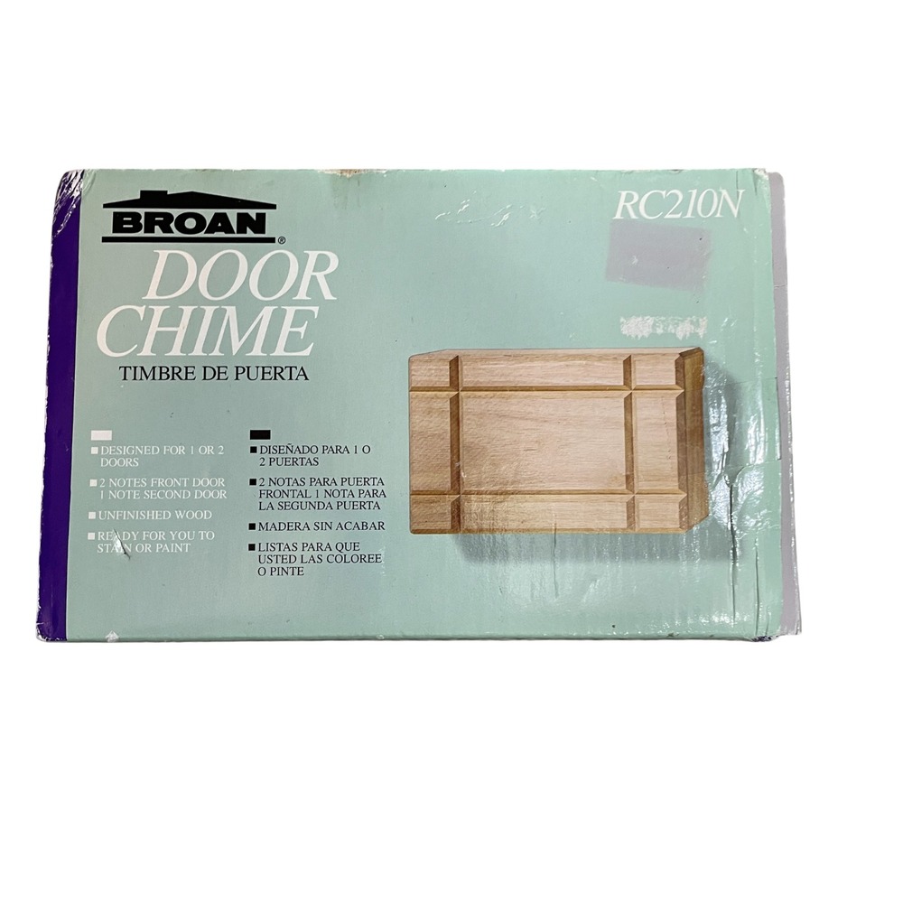 Broan Door Chime Model RC21ON New In Box Up To Two‎ Doors w/ Two Note Chime VTG